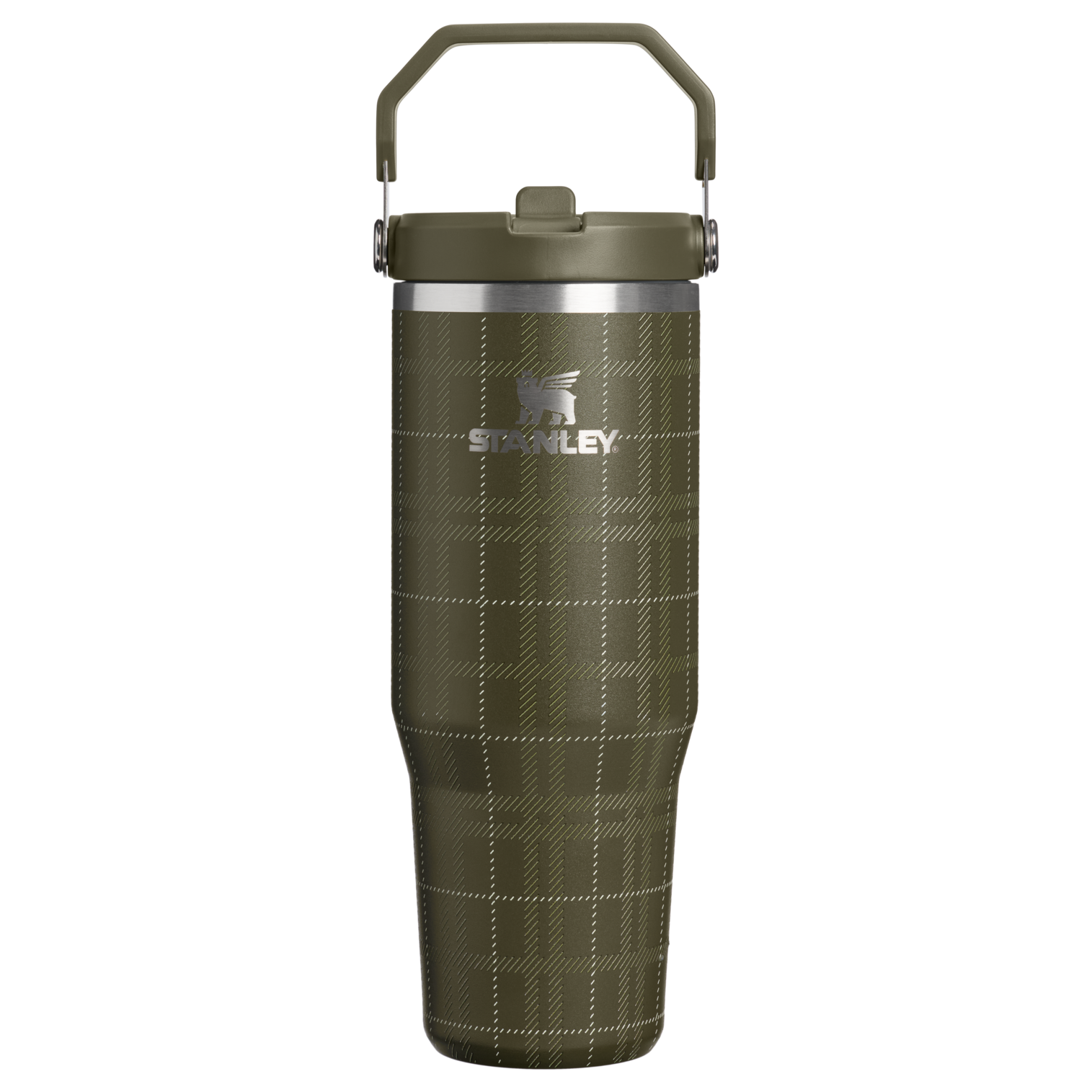 Web_PNG_Square-The_IceFlow_Flip_Straw_2.0_Tumbler-30_oz_0.89_L-Peat_Moss_Plaid-Front.png