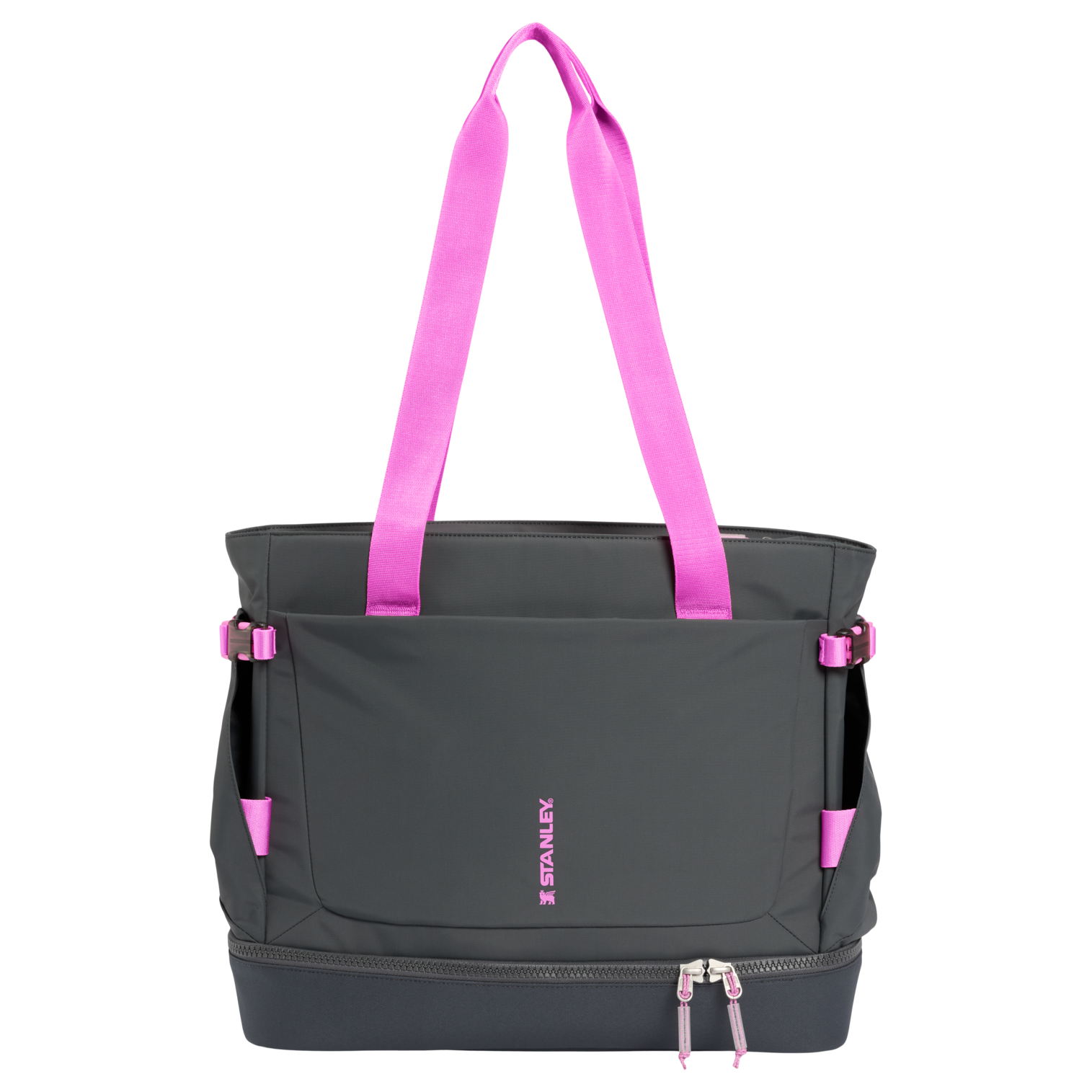 Web_PNG_Square-_The_Vitalize_Macro_Method_Tote_27.6QT_-_Charcoal_Hot_Pink_-_Front.png